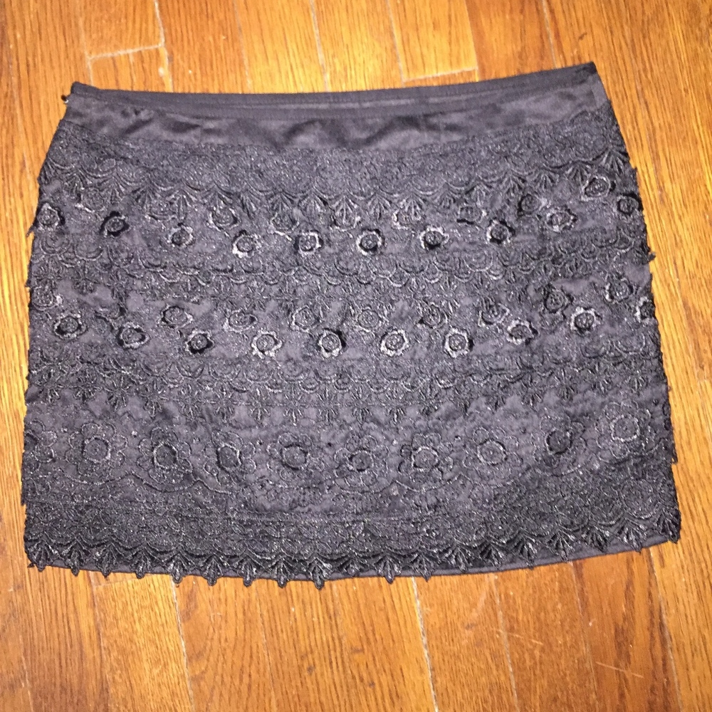 Gorgeous Black Lace Mini Skirt